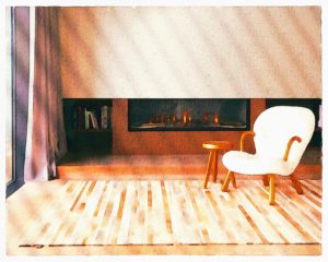 living room, watercolor, fireplace-5212705.jpg